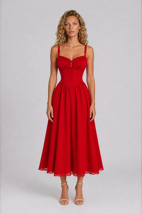 Vestido Vermelho Midi Estelle