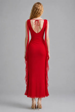 Vestido Vermelho Midi Fiorella