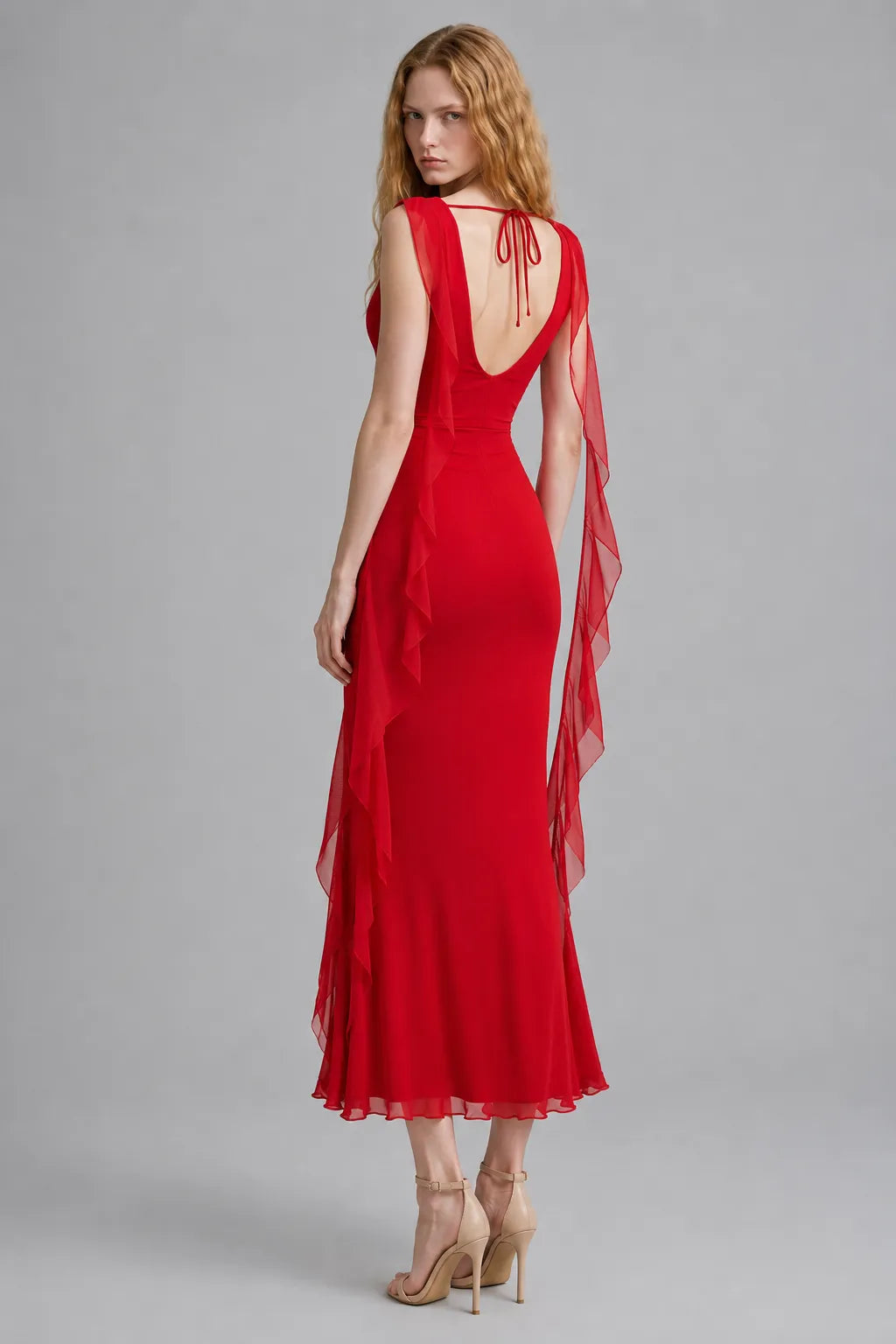 Vestido Vermelho Midi Fiorella