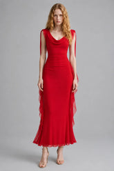 Vestido Vermelho Midi Fiorella
