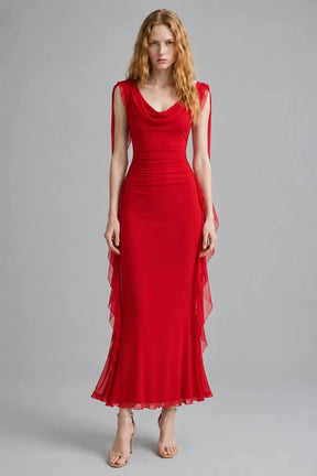 Vestido Vermelho Midi Fiorella