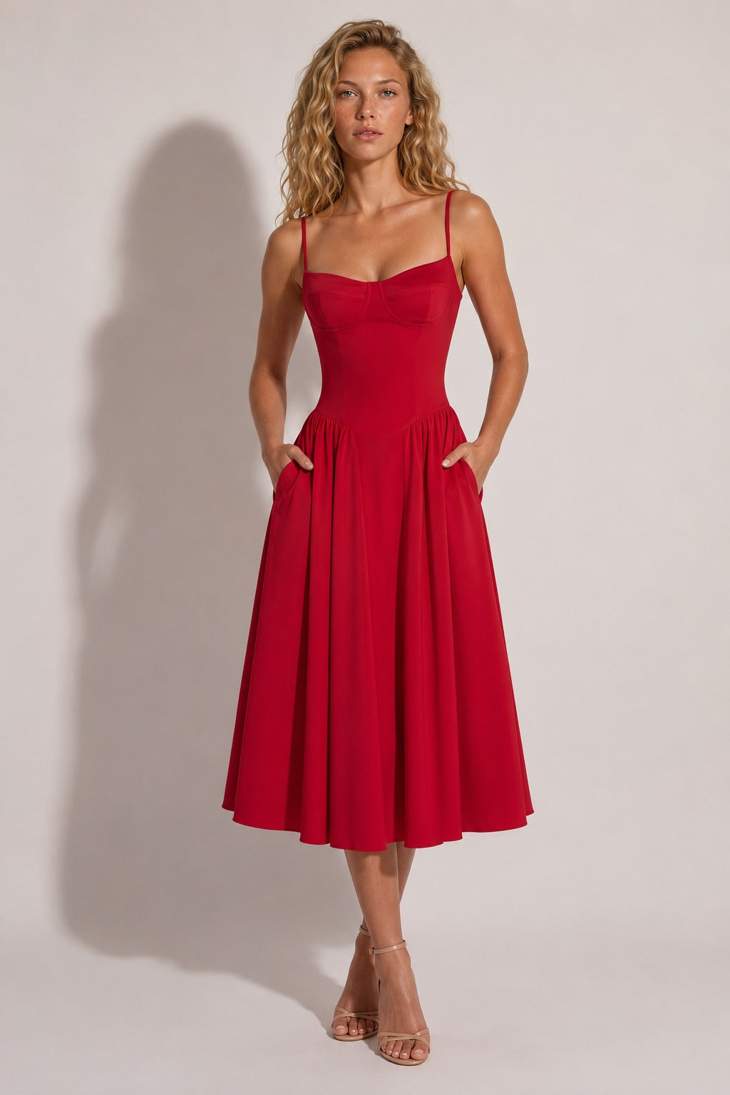 Vestido Vermelho Midi Francesca