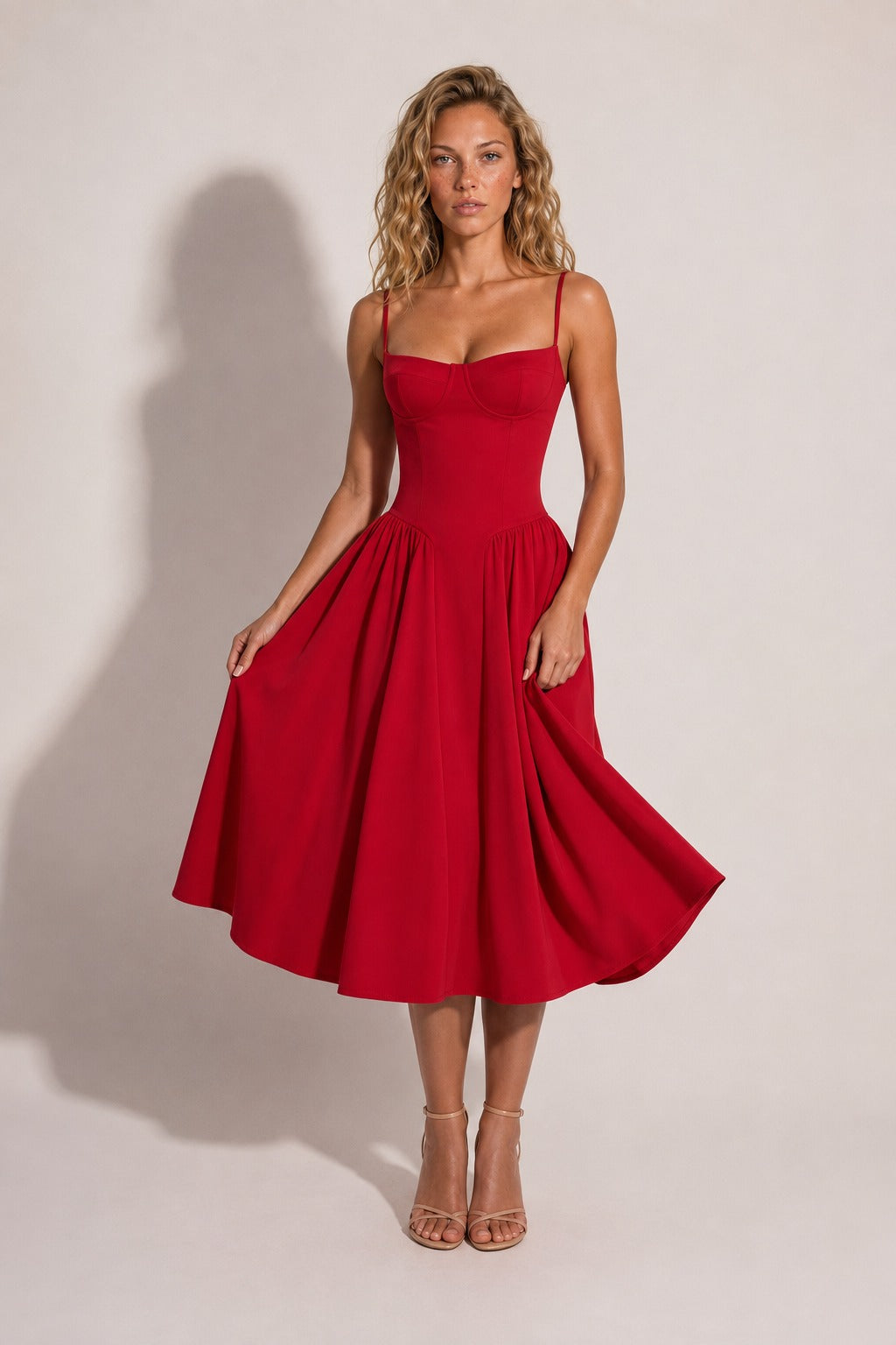 Vestido Vermelho Midi Francesca