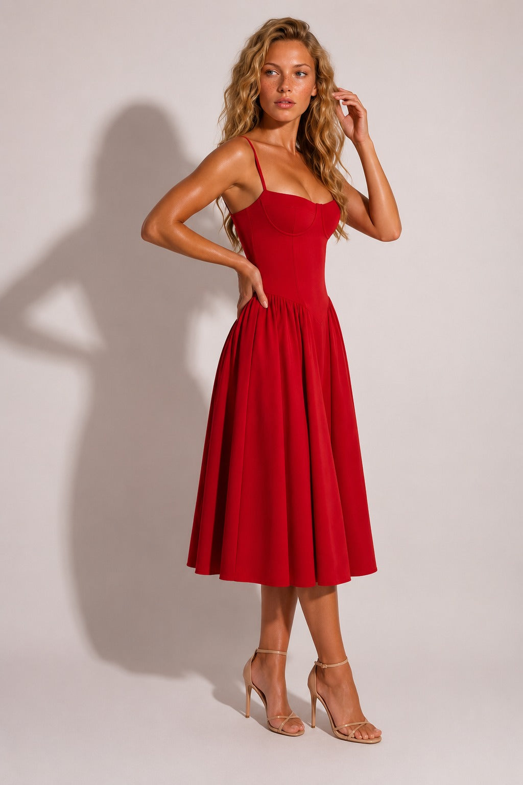 Vestido Vermelho Midi Francesca