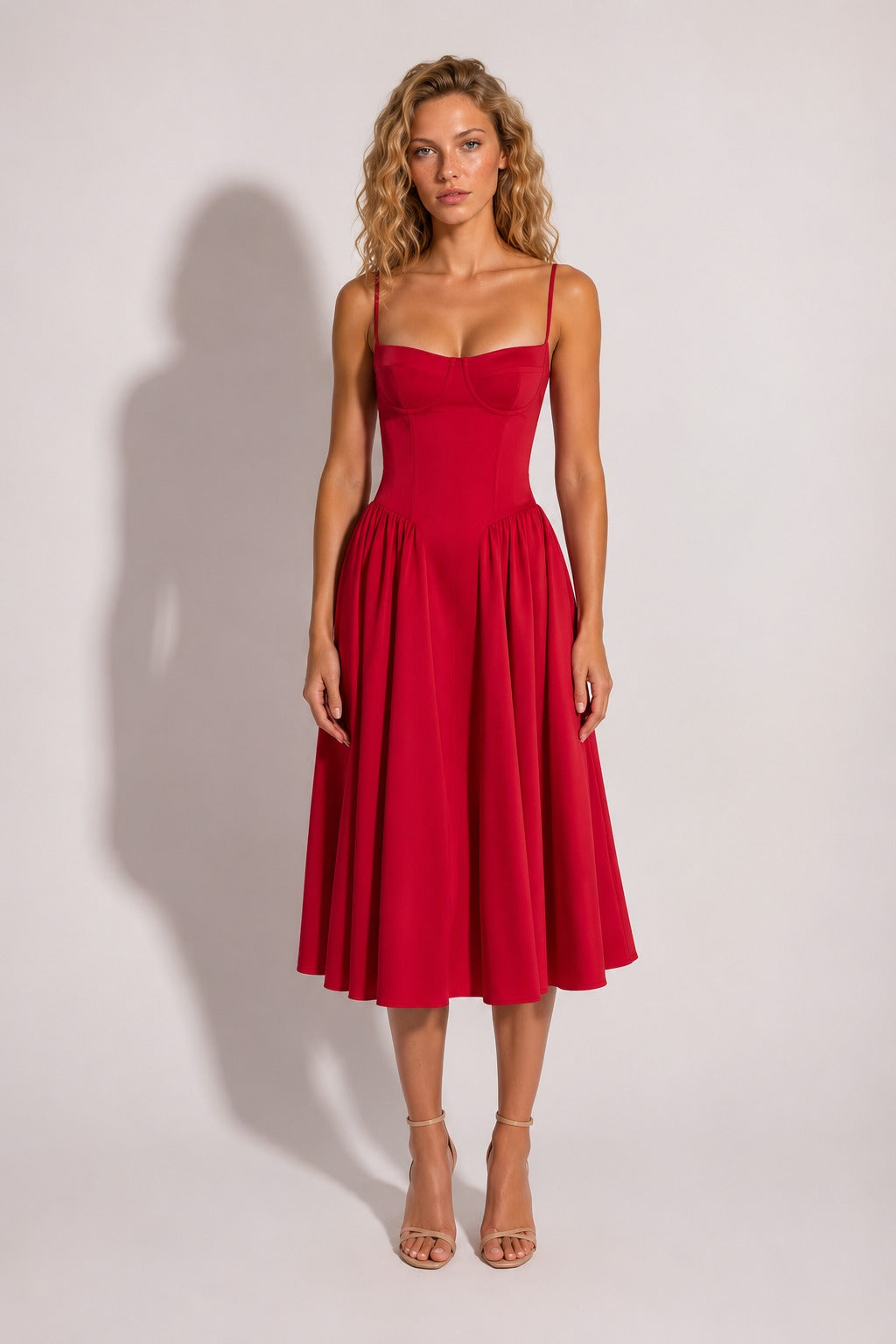Vestido Vermelho Midi Francesca