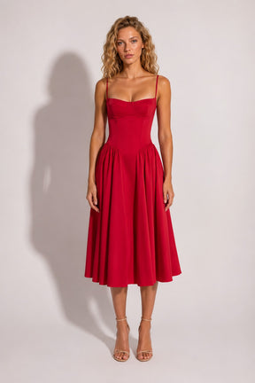 Vestido Vermelho Midi Francesca