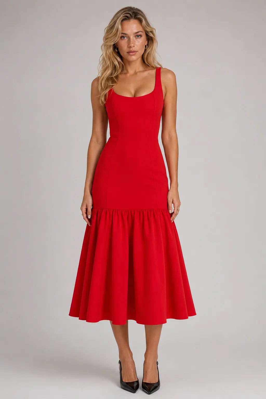 Vestido Vermelho Midi Gabrielle