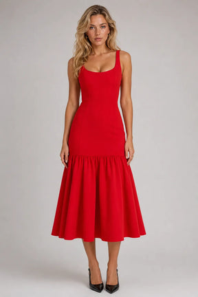 Vestido Vermelho Midi Gabrielle