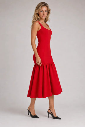 Vestido Vermelho Midi Gabrielle