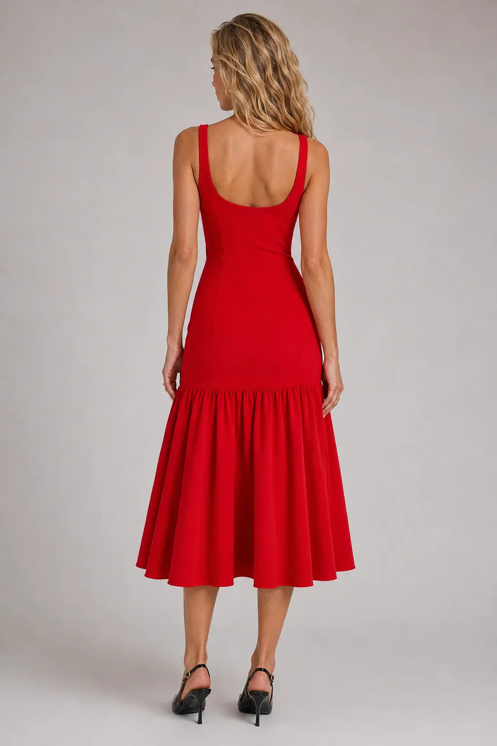 Vestido Vermelho Midi Gabrielle
