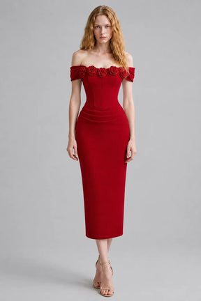 Vestido Vermelho Midi Kiara