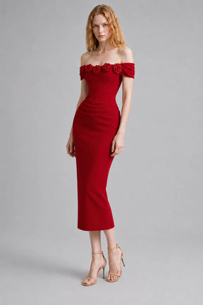 Vestido Vermelho Midi Kiara