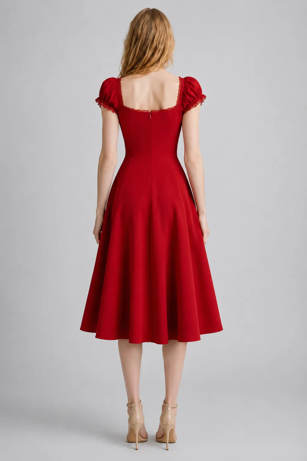 Vestido Vermelho Midi Lisette