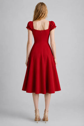 Vestido Vermelho Midi Lisette