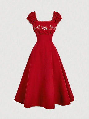 Vestido Vermelho Midi Lisette