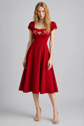 Vestido Vermelho Midi Lisette