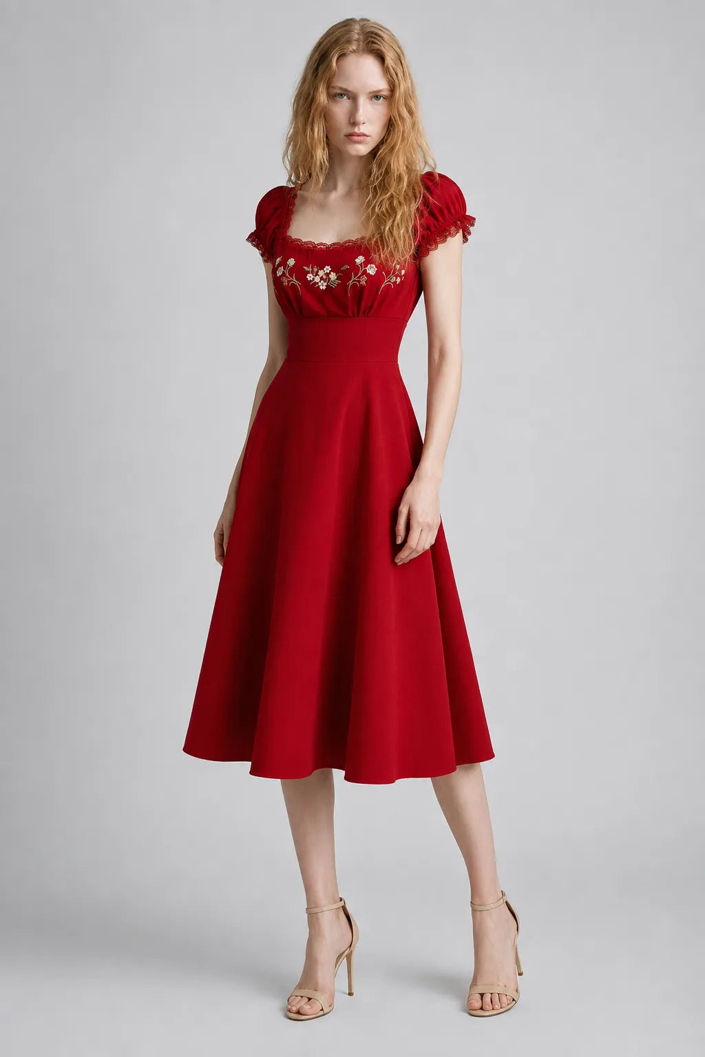 Vestido Vermelho Midi Lisette