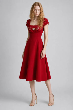 Vestido Vermelho Midi Lisette