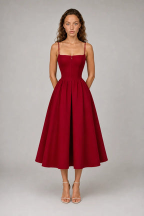 Vestido Vermelho Midi Mirabelle