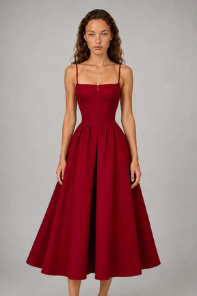 Vestido Vermelho Midi Mirabelle