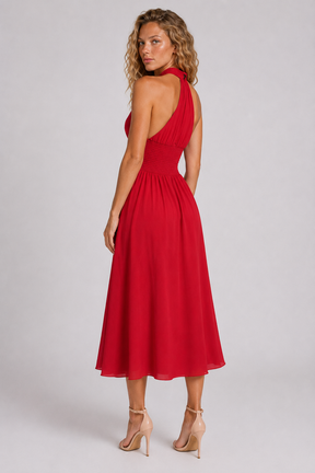 Vestido Vermelho Midi Rosalie