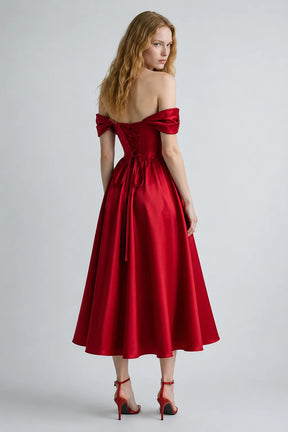 Vestido Vermelho Midi Thalia