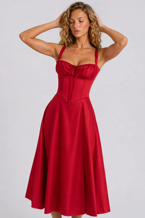Vestido Vermelho Midi Vivienne