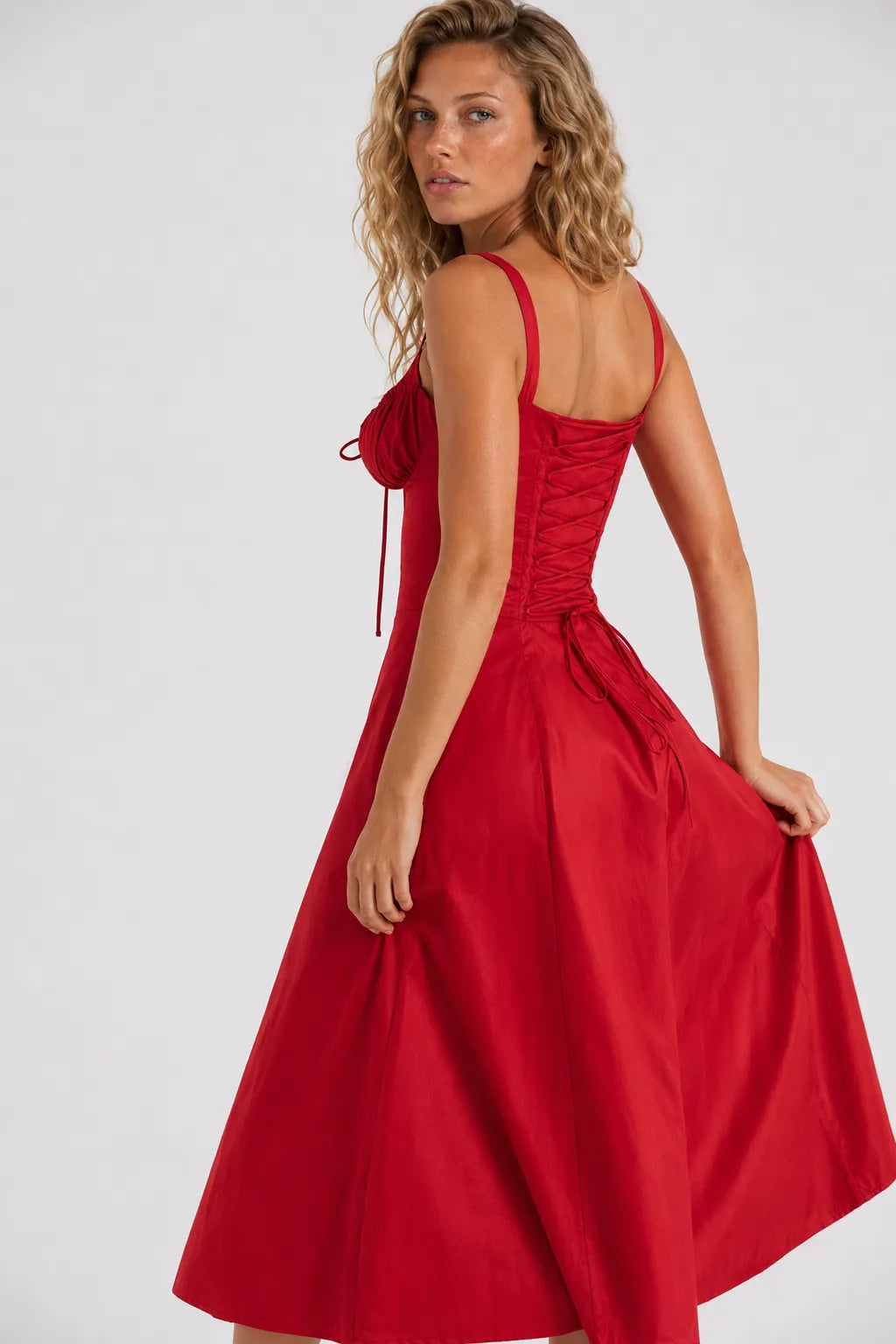 Vestido Vermelho Midi Vivienne