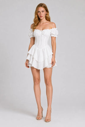Vestido Curto Branco Elowen